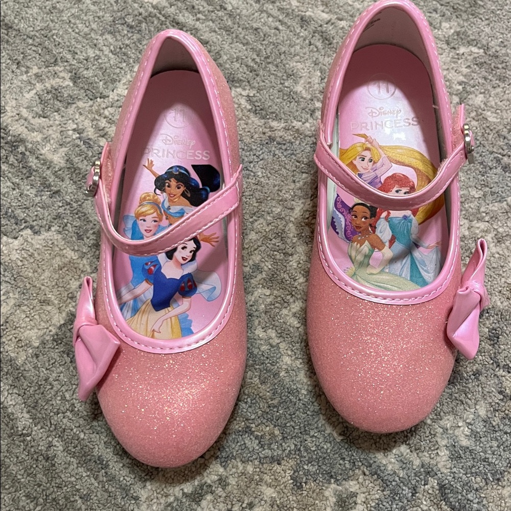 Disney Pink Glitter Princess Shoes Sz 11